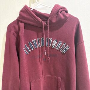 Leavenworth Burgandy Hoodie
